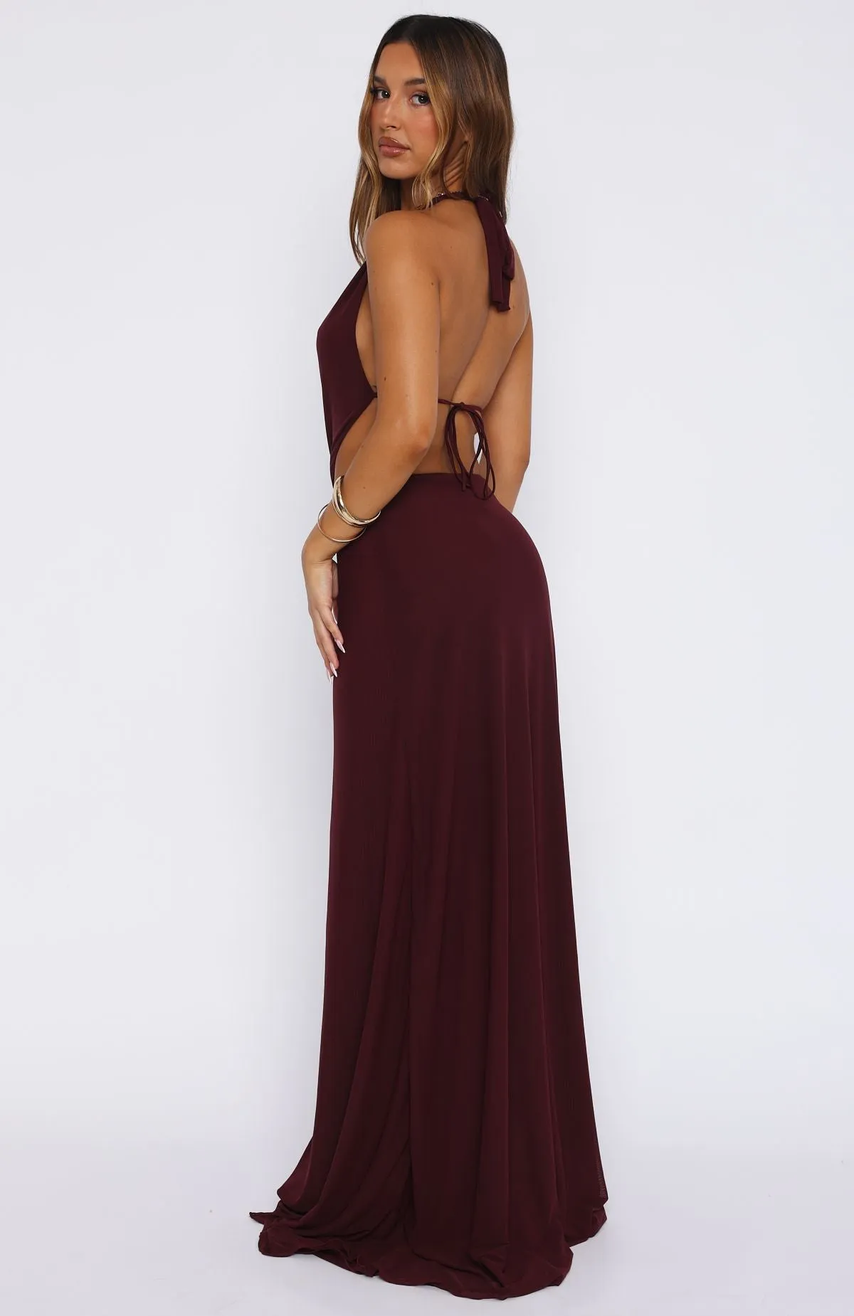 Tuscany Twilight Maxi Dress Plum sold by White Fox Boutique product image thumbnail 4