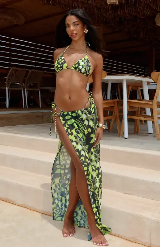 Tropical Life Sarong Lime Whisper sold by White Fox Boutique