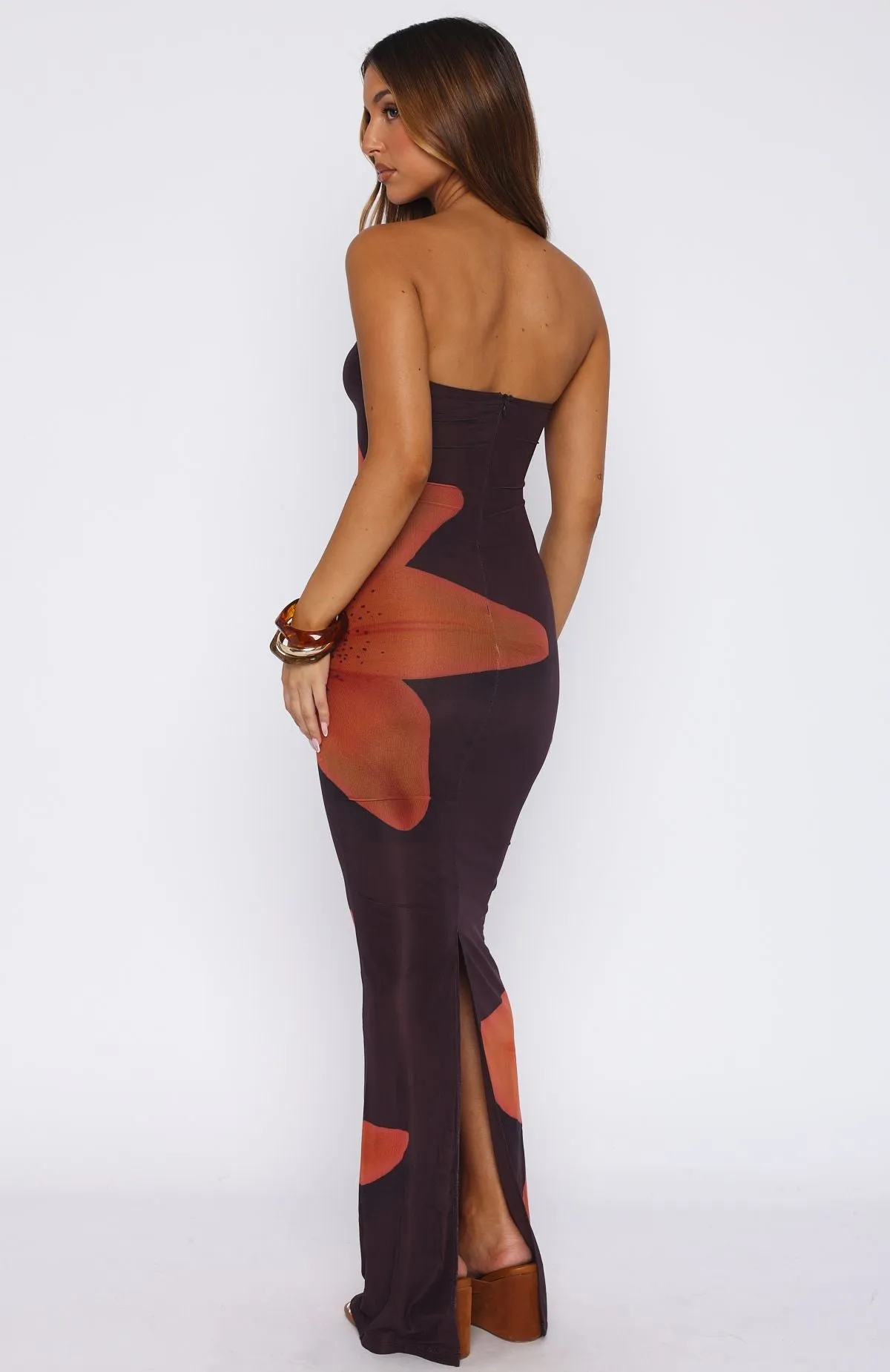 On A Trip Maxi Dress Tangerine Twist sold by White Fox Boutique product image thumbnail 4