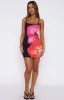 Maybe Later Mini Dress Fuchsia Bloom sold by White Fox Boutique