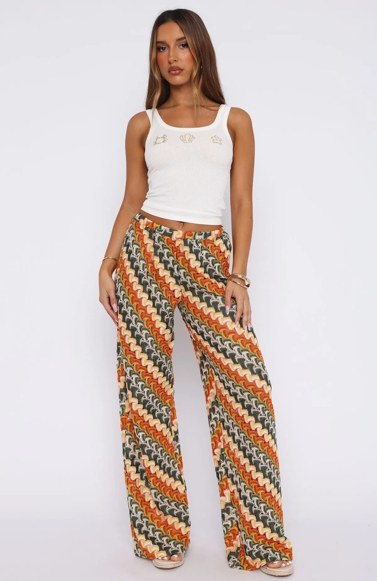 Long Desire Pants Tropics sold by White Fox Boutique product image thumbnail 2