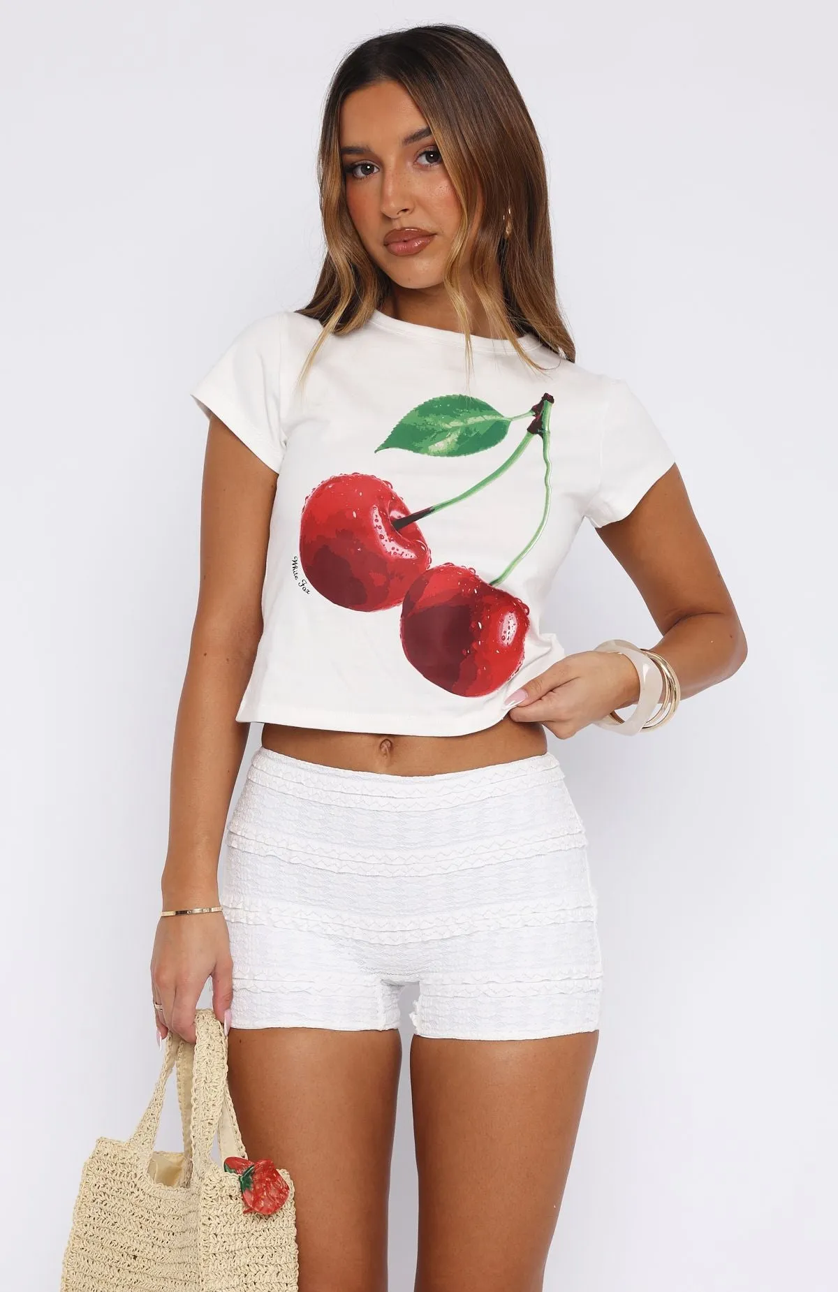 Honeymoon Lace Shorts White sold by White Fox Boutique product image thumbnail 2