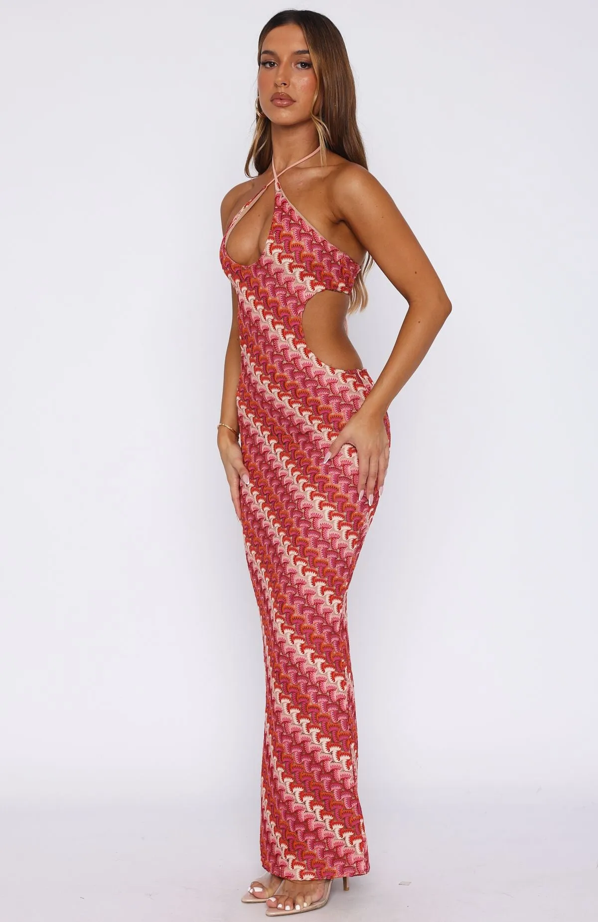 Forever Faithful Halter Maxi Dress Berry sold by White Fox Boutique product image thumbnail 3