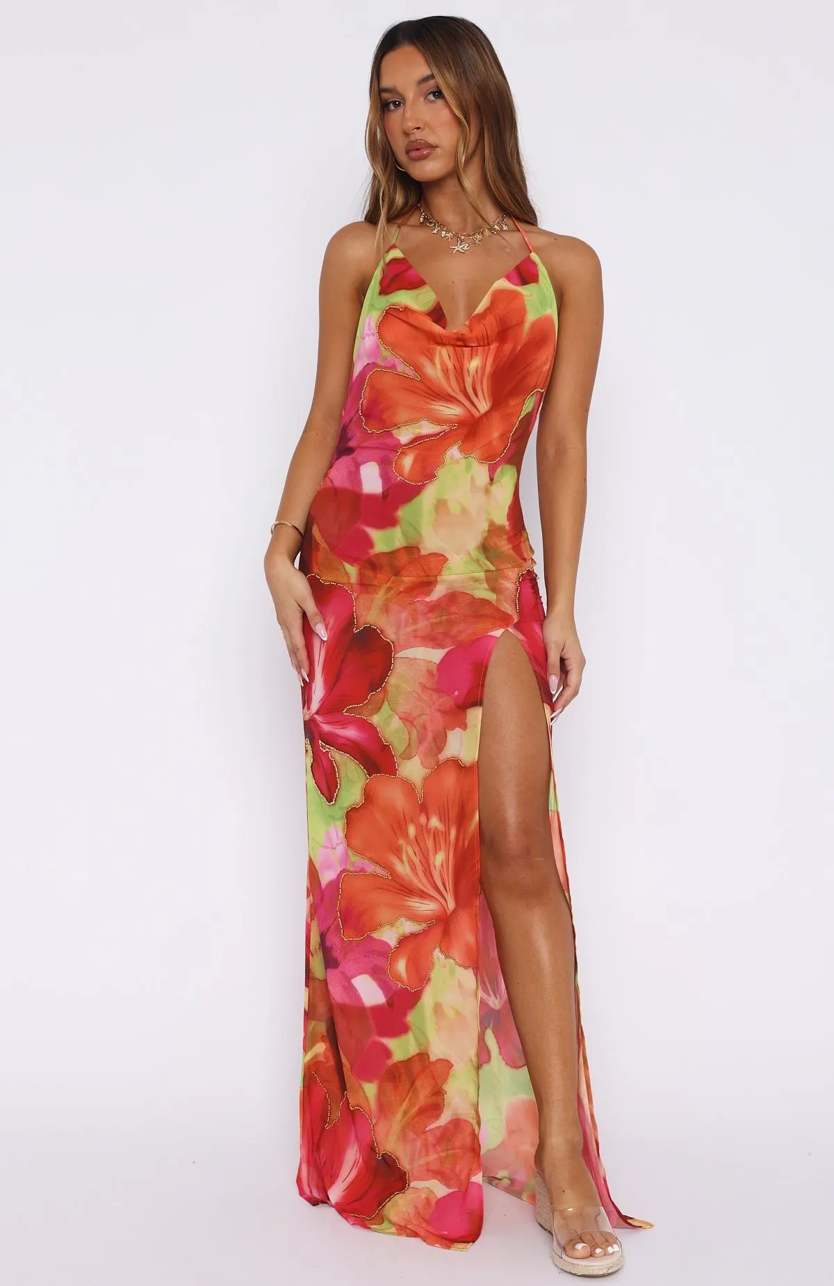 Falling Into You Maxi Dress Tropical Bloom sold by White Fox Boutique product image thumbnail 3