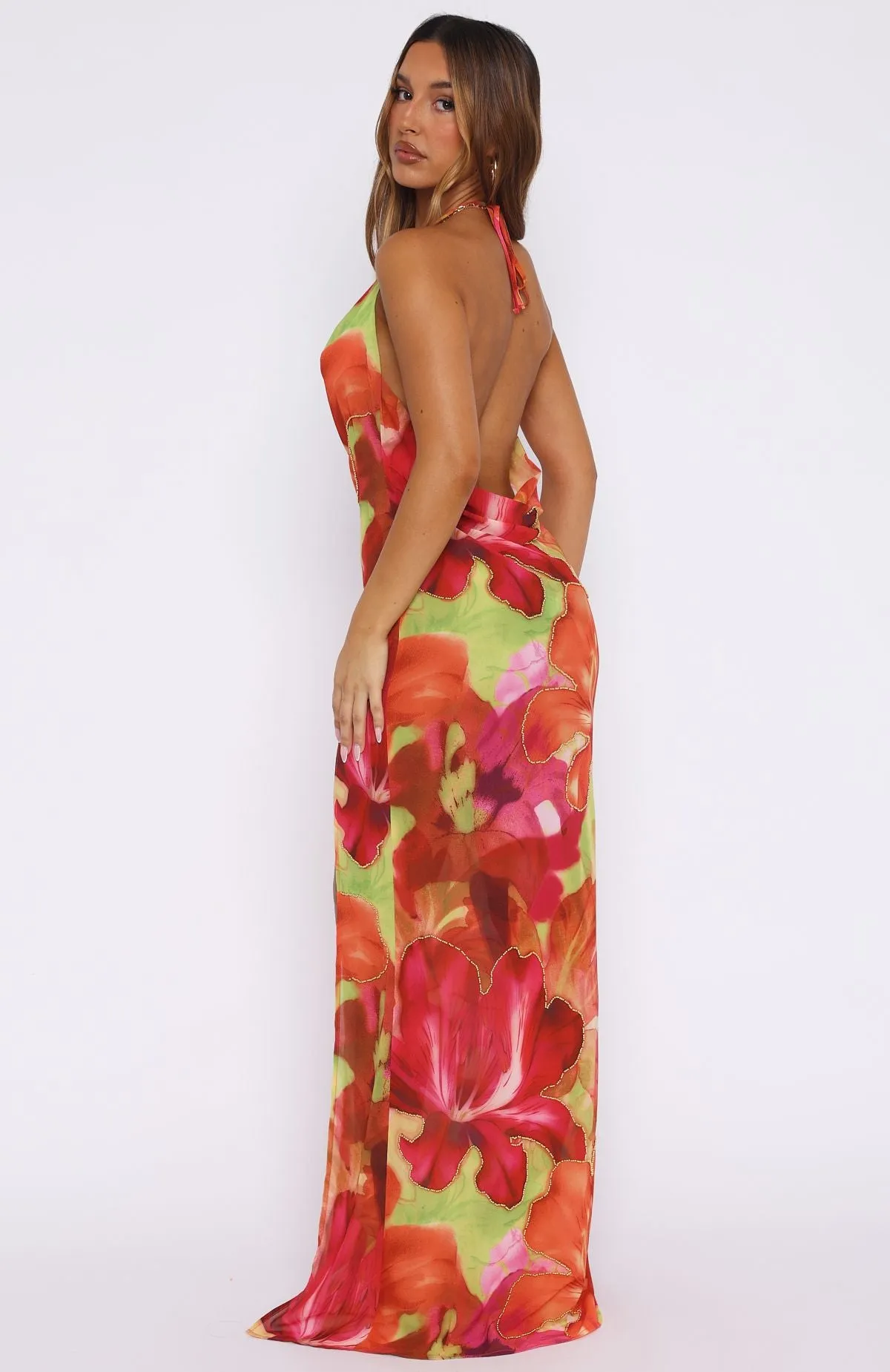 Falling Into You Maxi Dress Tropical Bloom sold by White Fox Boutique product image thumbnail 5