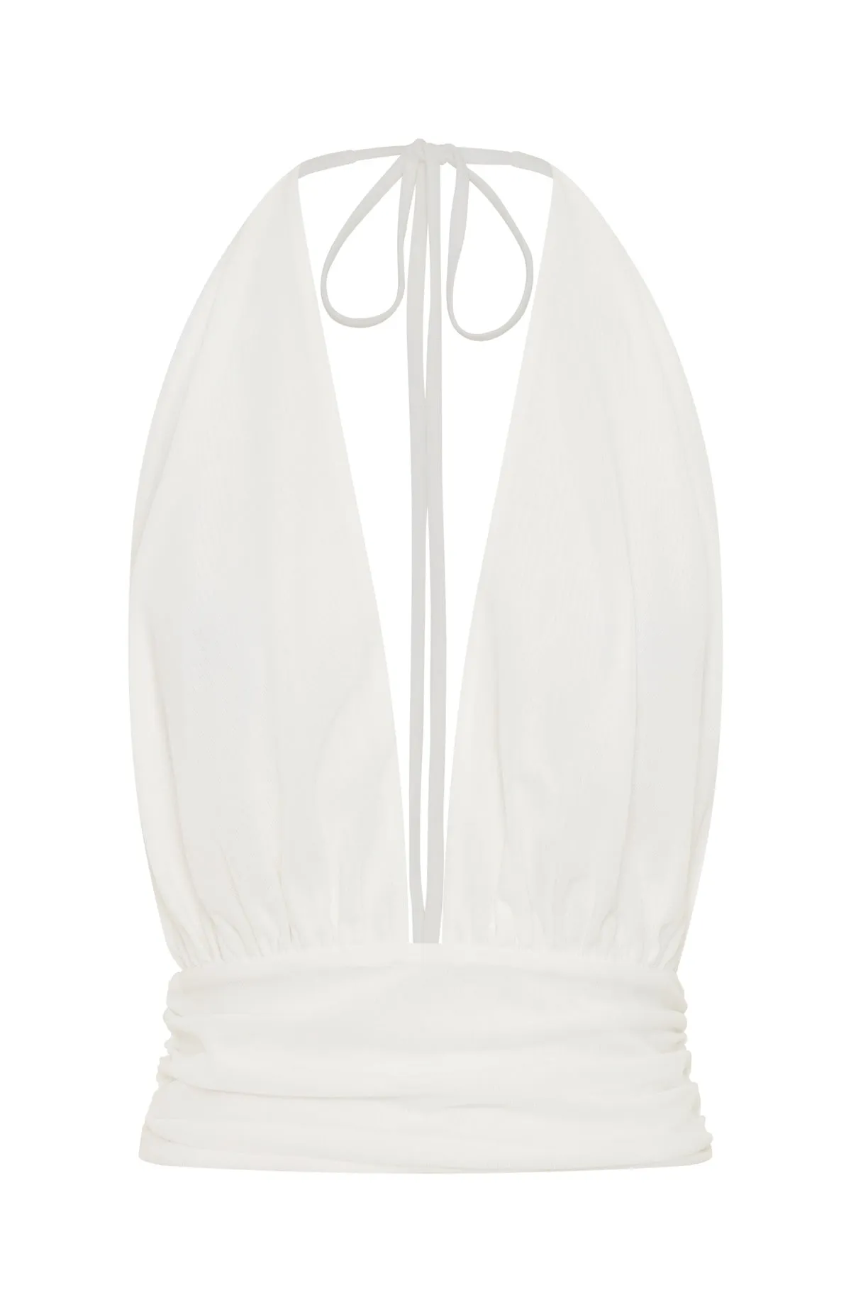 Dolce Dreams Halter Top Off White sold by White Fox Boutique product image thumbnail 5