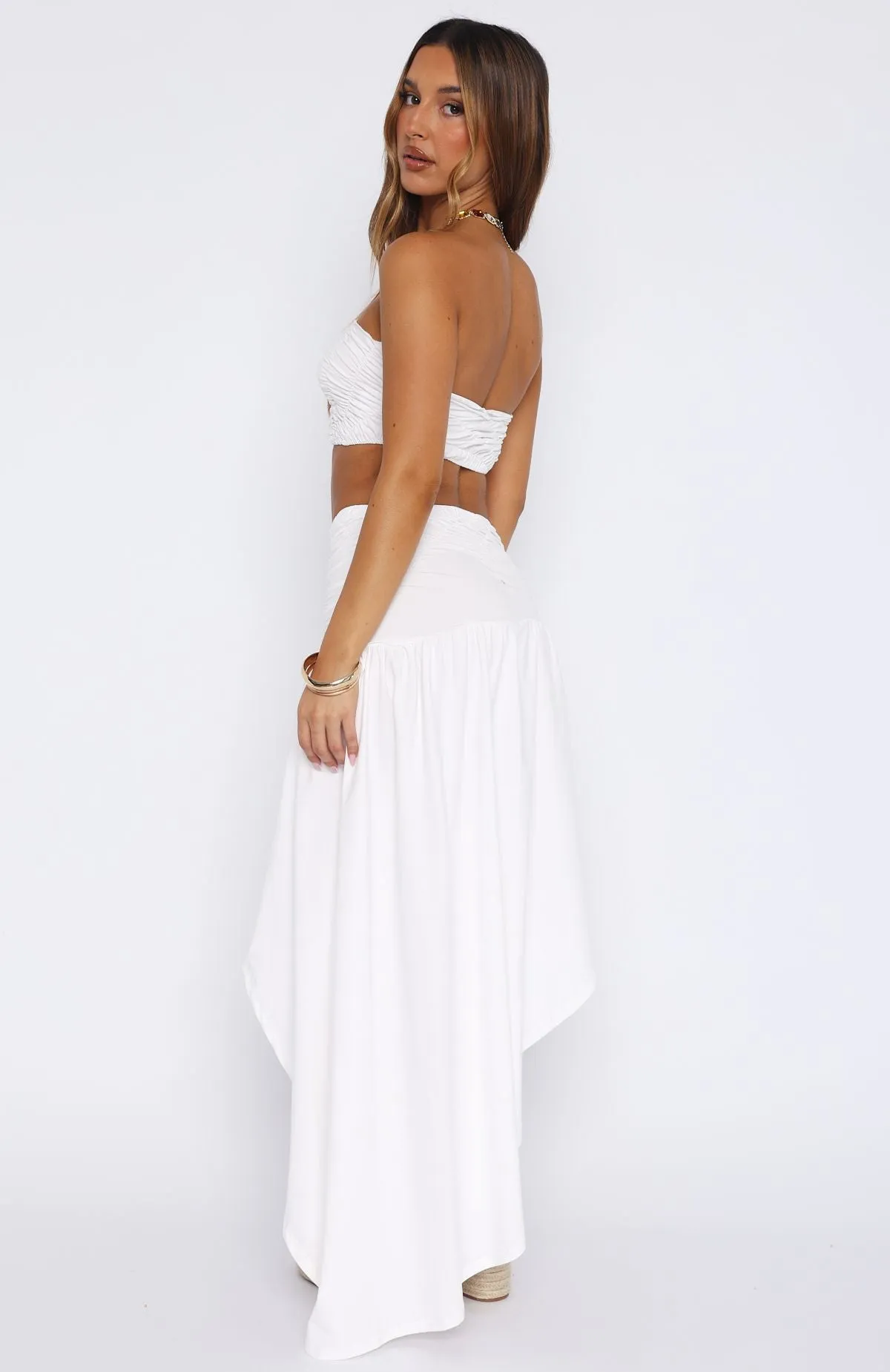 Corfu Cove Maxi Skirt White sold by White Fox Boutique product image thumbnail 4