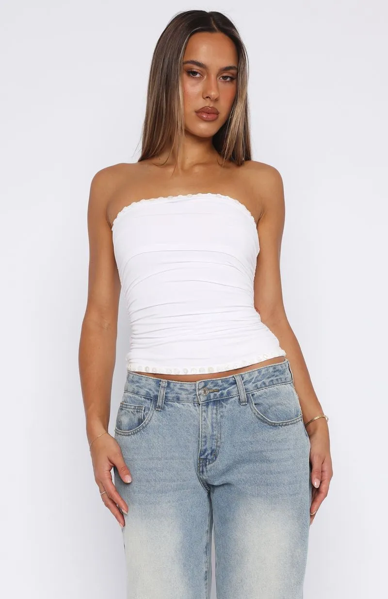 Took A Look Strapless Top White sold by White Fox Boutique product image thumbnail 2