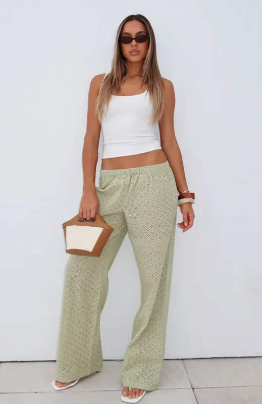 Lost For A While Pants Olive made by White Fox Boutique