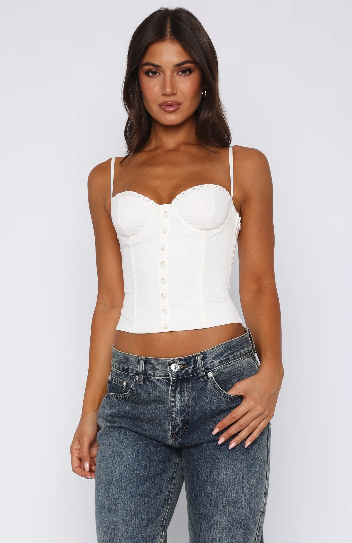 Fall In Love Bustier White sold by White Fox Boutique product image thumbnail 2