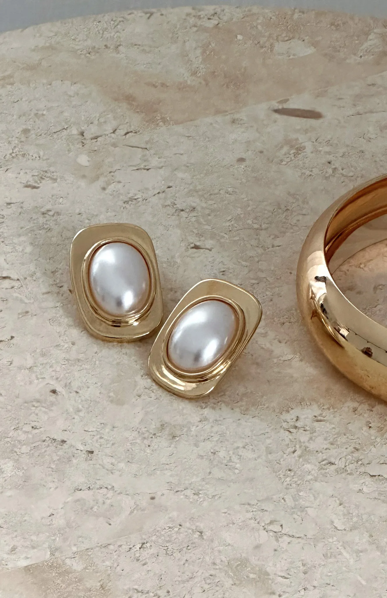 Leigh Earrings Gold sold by White Fox Boutique product image thumbnail 2