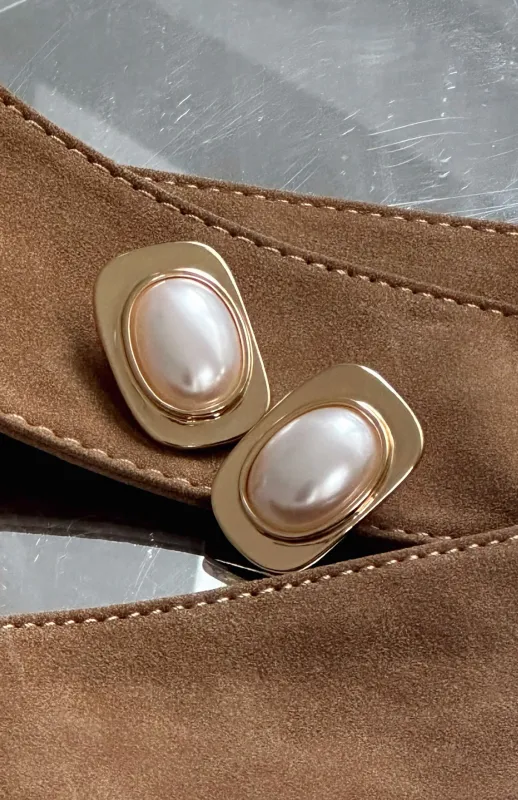 Leigh Earrings Gold sold by White Fox Boutique