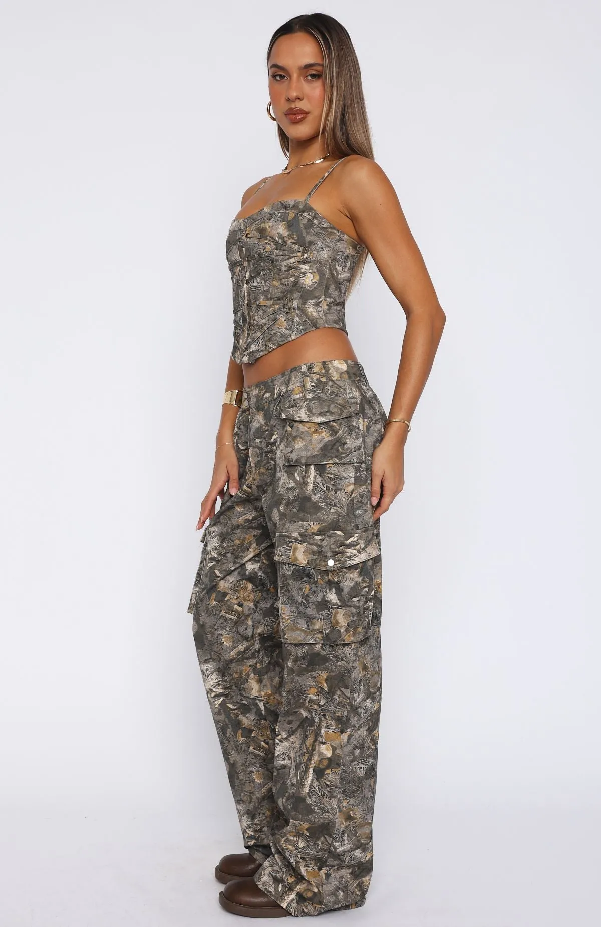 Can't Compete Cargo Pants Tree sold by White Fox Boutique product image thumbnail 3