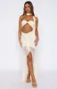 Inner Goddess Lace Maxi Dress Lemon sold by White Fox Boutique