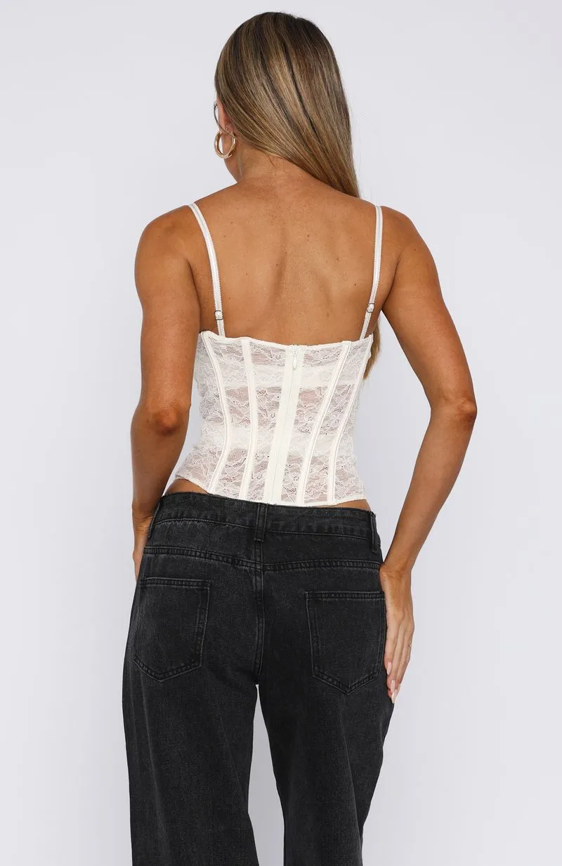 I'm Irreplaceable Lace Bustier Cream sold by White Fox Boutique product image thumbnail 4
