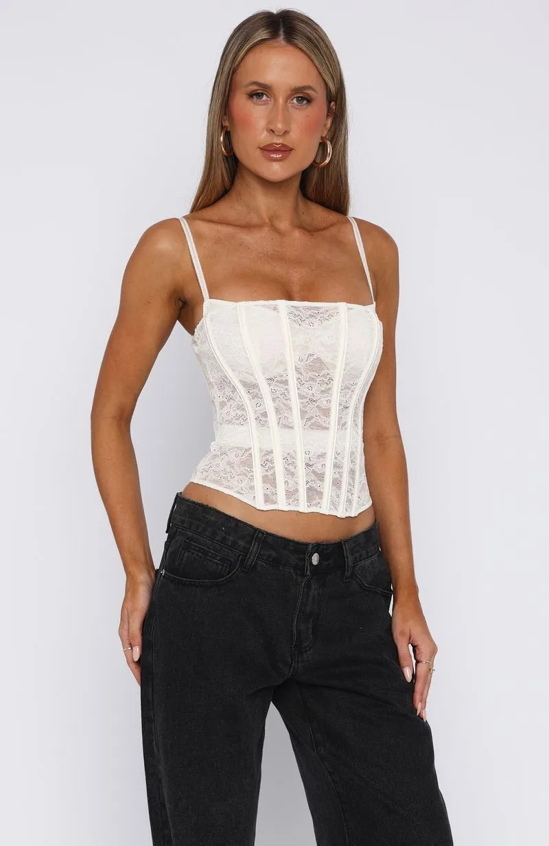 I'm Irreplaceable Lace Bustier Cream sold by White Fox Boutique product image thumbnail 2
