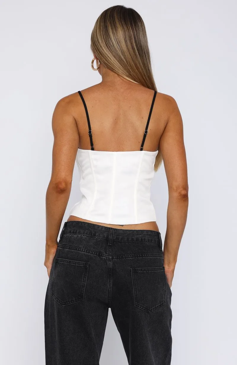 Girl About Town Bustier White/Black sold by White Fox Boutique product image thumbnail 4