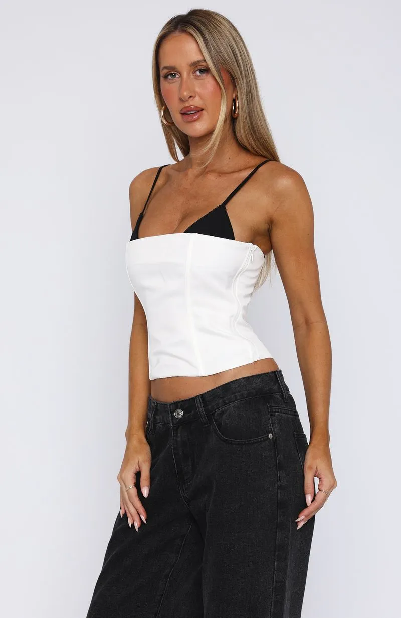 Girl About Town Bustier White/Black sold by White Fox Boutique product image thumbnail 3