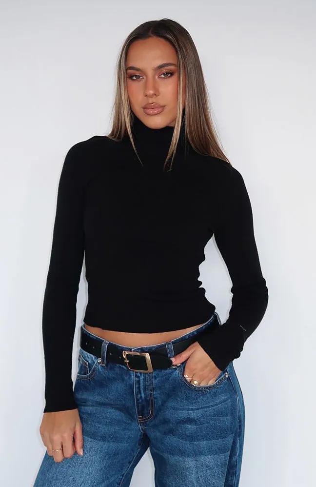Can't Top This Long Sleeve Top Black sold by White Fox Boutique