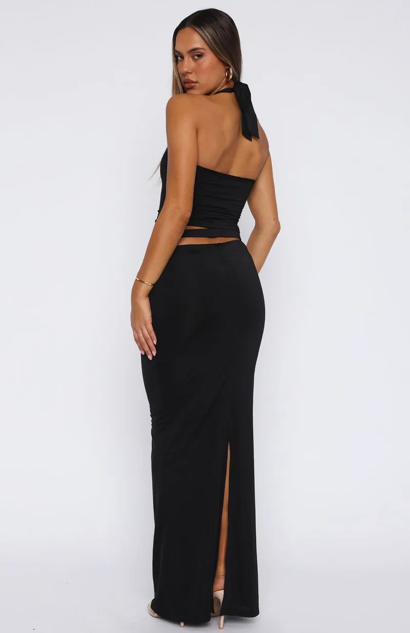 Broken Hearted Maxi Skirt Black sold by White Fox Boutique product image thumbnail 4
