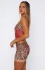Are You Entertained Mini Skirt Floral Leopard sold by White Fox Boutique