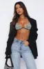 Turn Up The Music Diamante Bralette Black sold by White Fox Boutique