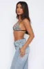 Turn Up The Music Diamante Bralette Black sold by White Fox Boutique