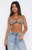 Turn Up The Music Diamante Bralette Black sold by White Fox Boutique
