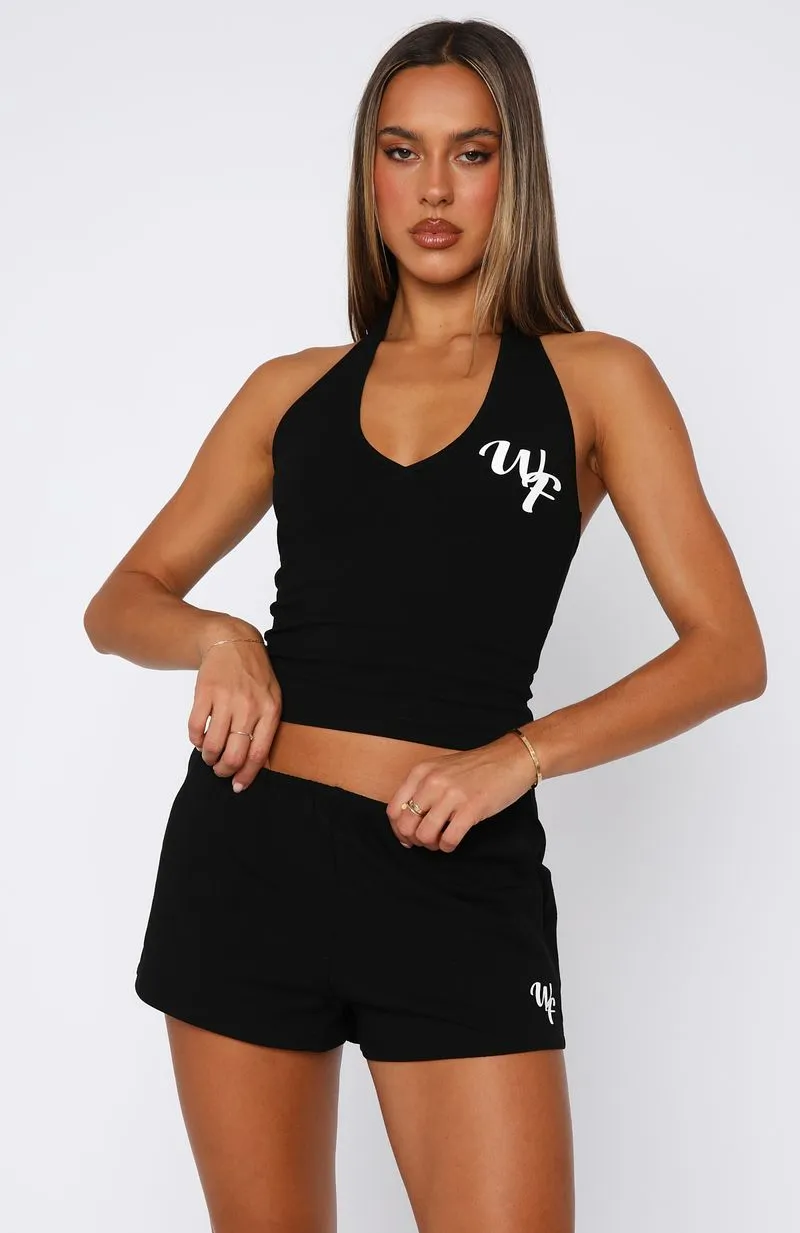 Made Me Better Relaxed Shorts Black sold by White Fox Boutique product image thumbnail 2