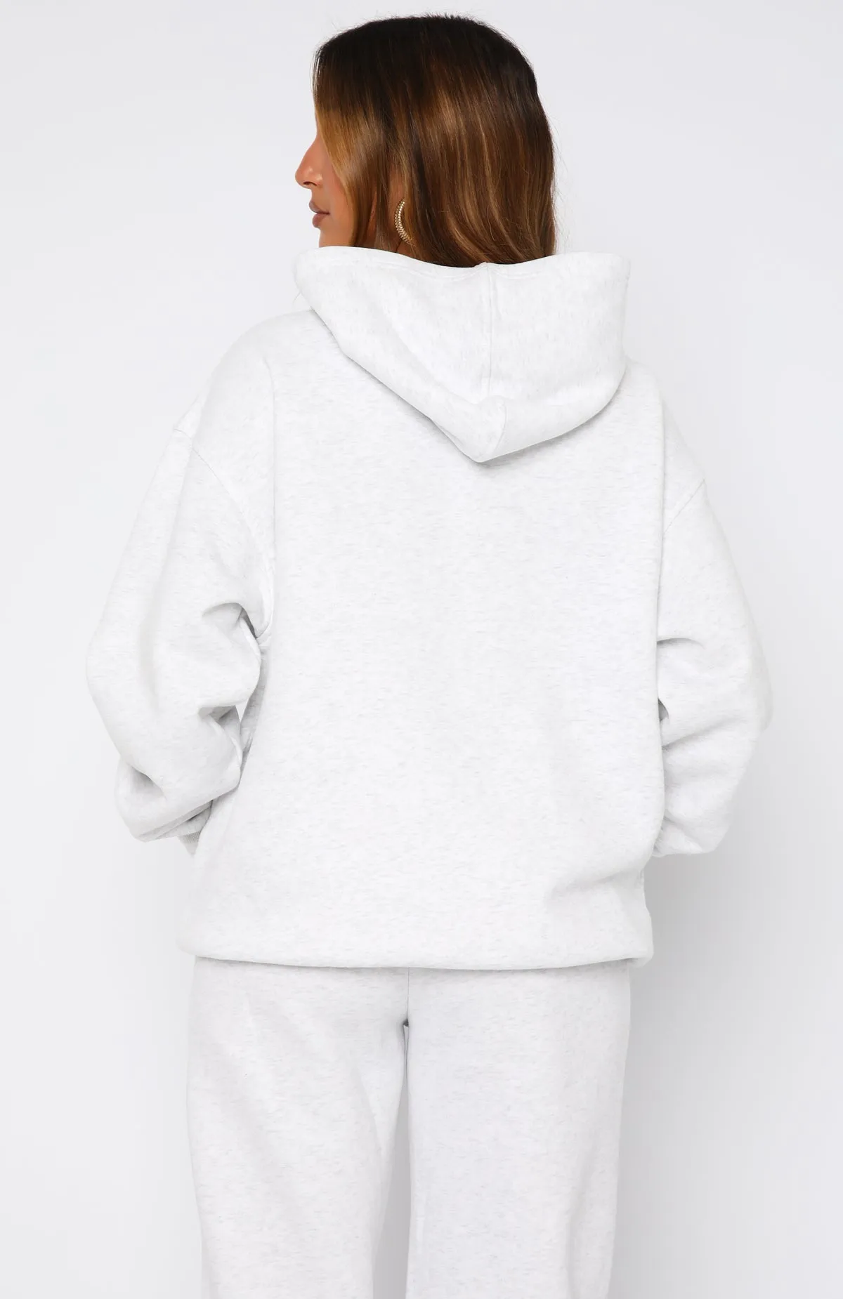 Give It A Try Oversized Hoodie Grey Marle sold by White Fox Boutique product image thumbnail 4