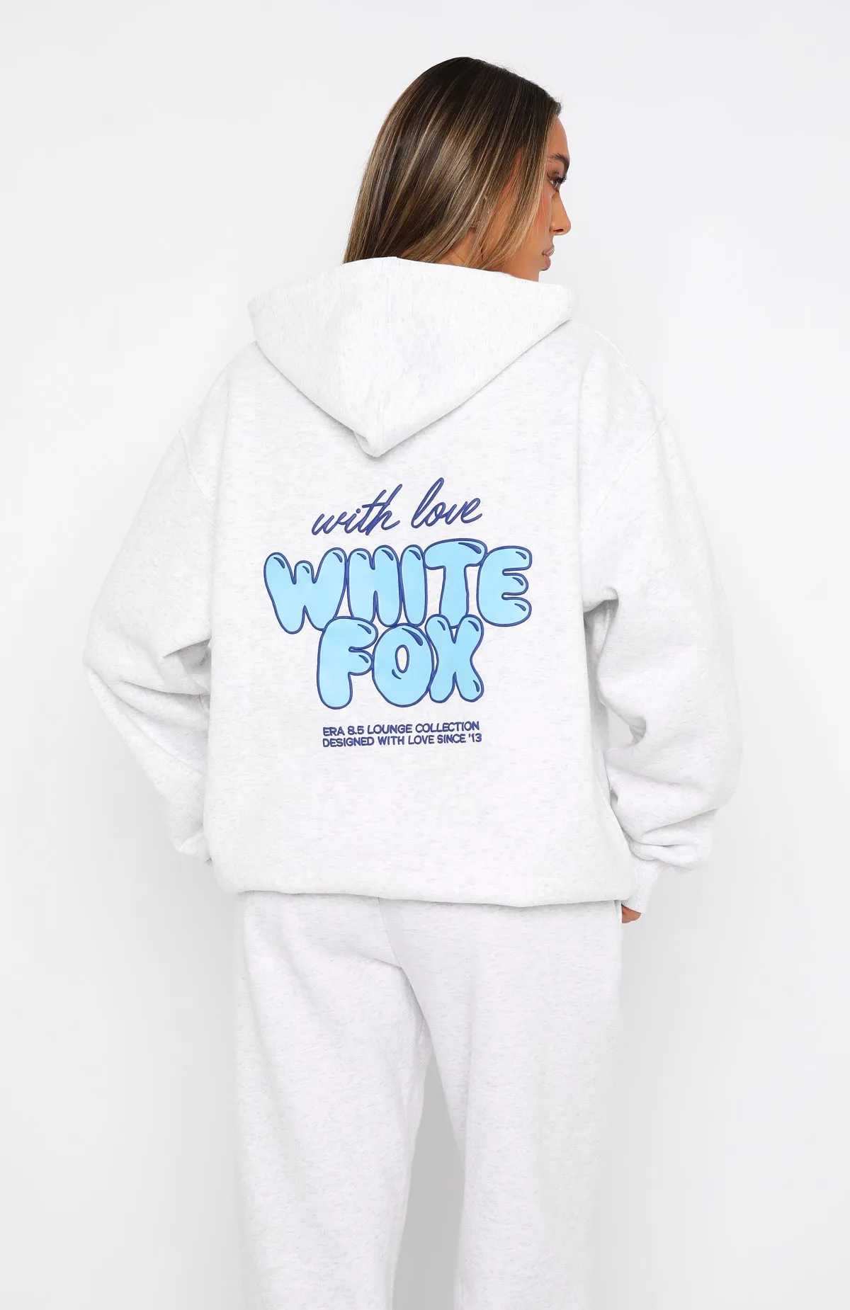 With Love Always Oversized Hoodie Grey Marle sold by White Fox Boutique product image thumbnail 4