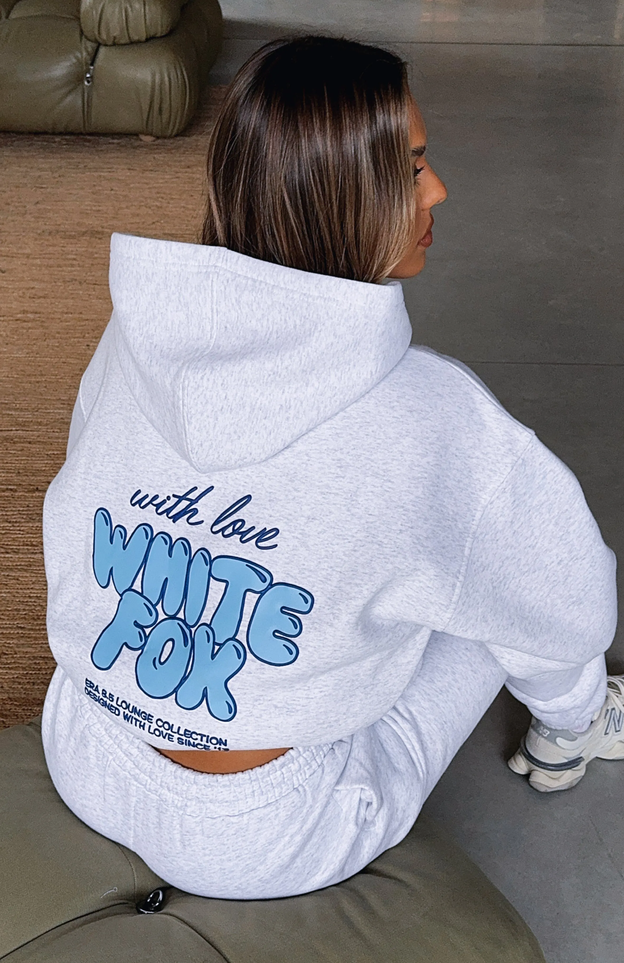 With Love Always Oversized Hoodie Grey Marle sold by White Fox Boutique product image thumbnail 5