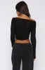 Hypnotising Thoughts Top Black sold by White Fox Boutique