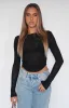 Hypnotising Thoughts Top Black sold by White Fox Boutique