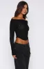 Hypnotising Thoughts Top Black sold by White Fox Boutique