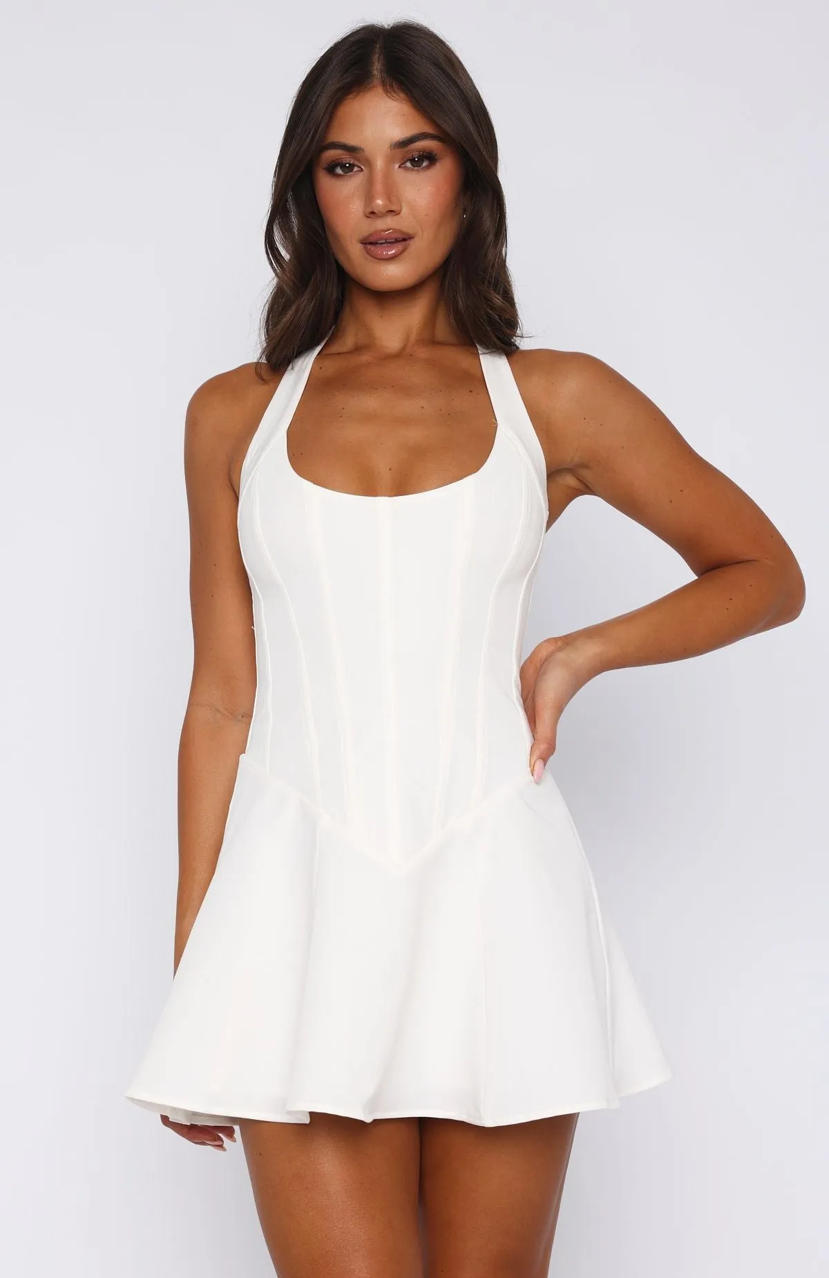 We Belong Halter Mini Dress White sold by White Fox Boutique product image thumbnail 2