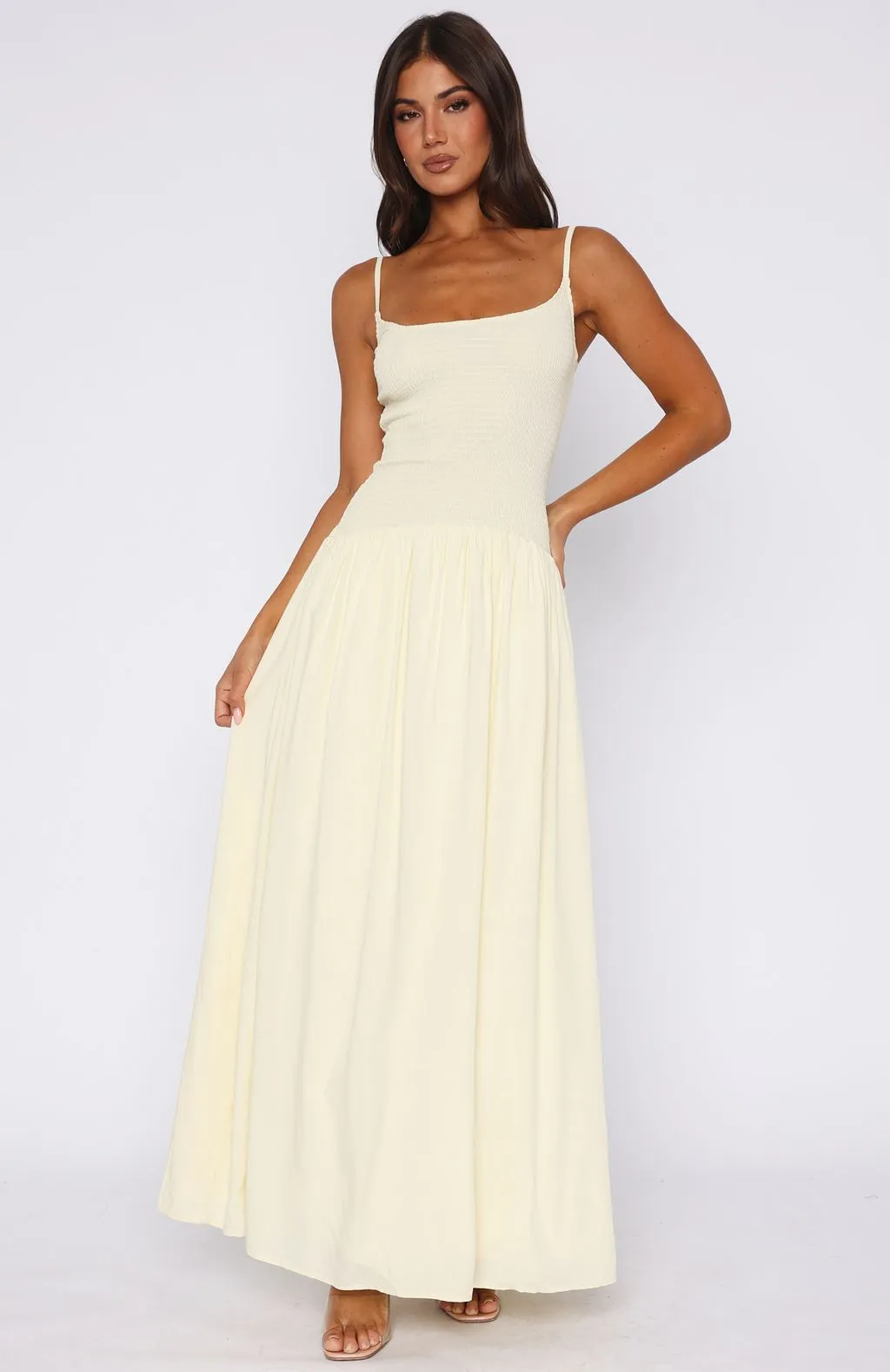 Too Many Questions Maxi Dress Lemon sold by White Fox Boutique product image thumbnail 3