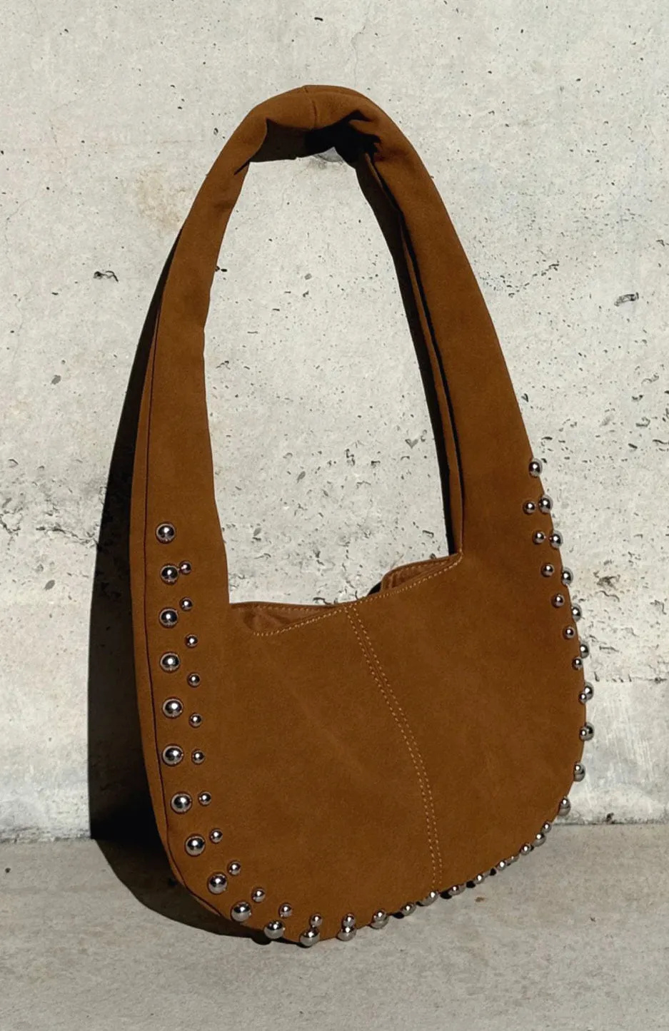 Annalise Shoulder Bag Chocolate Faux Suede sold by White Fox Boutique product image thumbnail 4