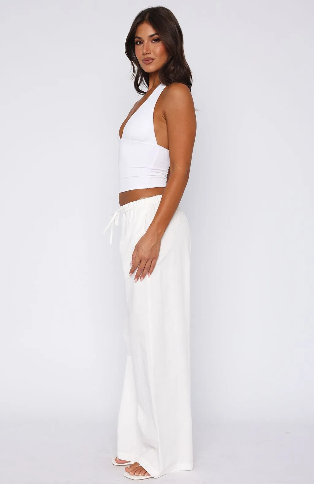 Sweet Like Me Wide Leg Pants White sold by White Fox Boutique product image thumbnail 3