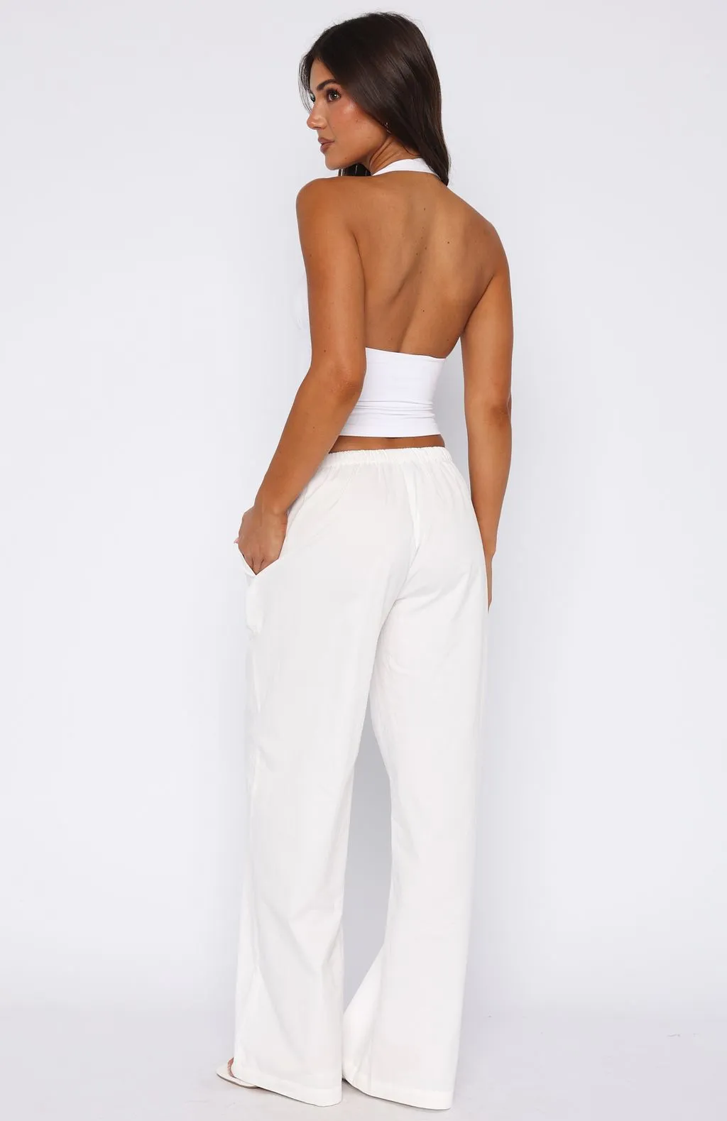 Sweet Like Me Wide Leg Pants White sold by White Fox Boutique product image thumbnail 4