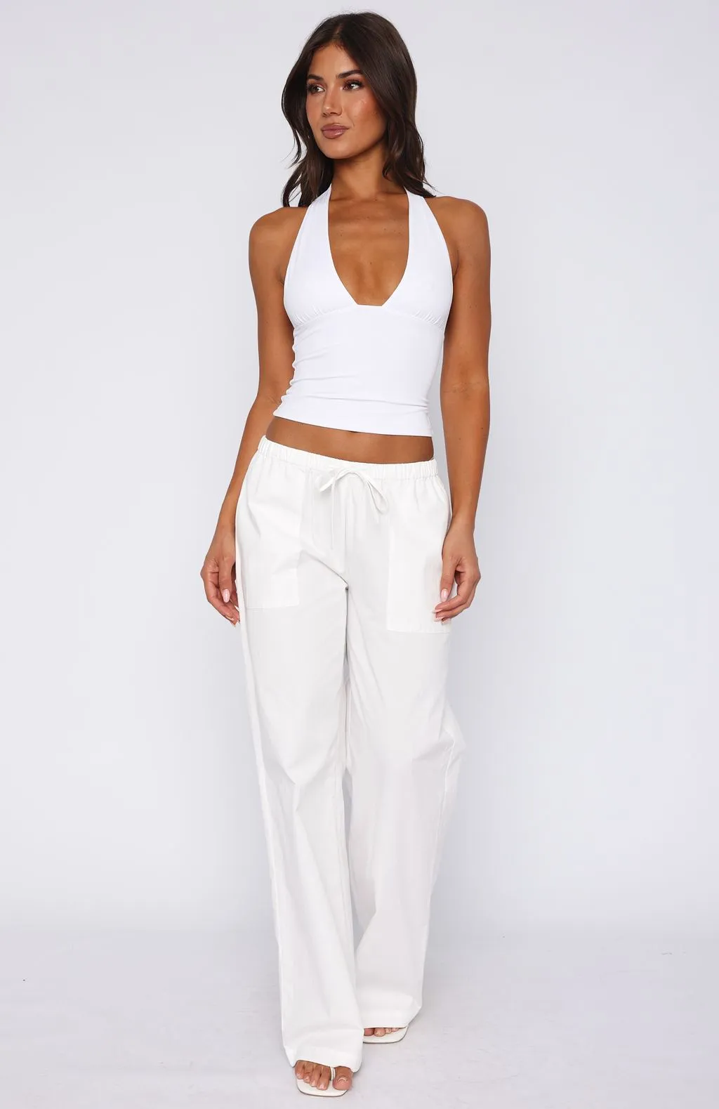 Sweet Like Me Wide Leg Pants White sold by White Fox Boutique product image thumbnail 2