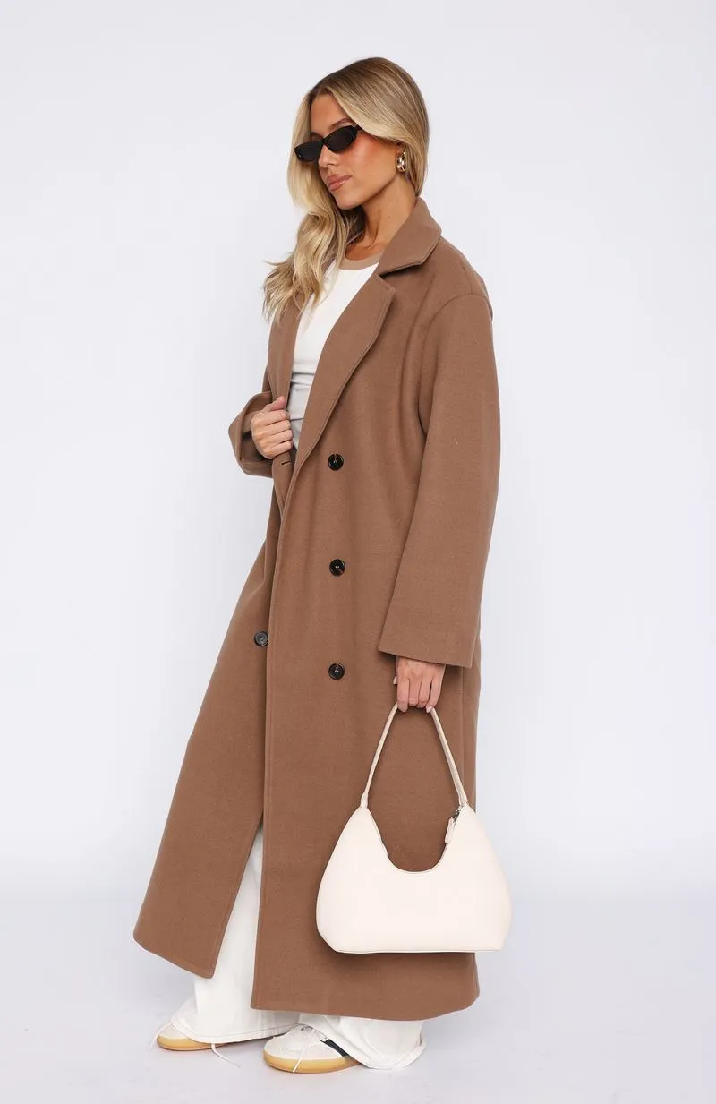 Modern Edge Oversized Coat Caramel sold by White Fox Boutique product image thumbnail 3