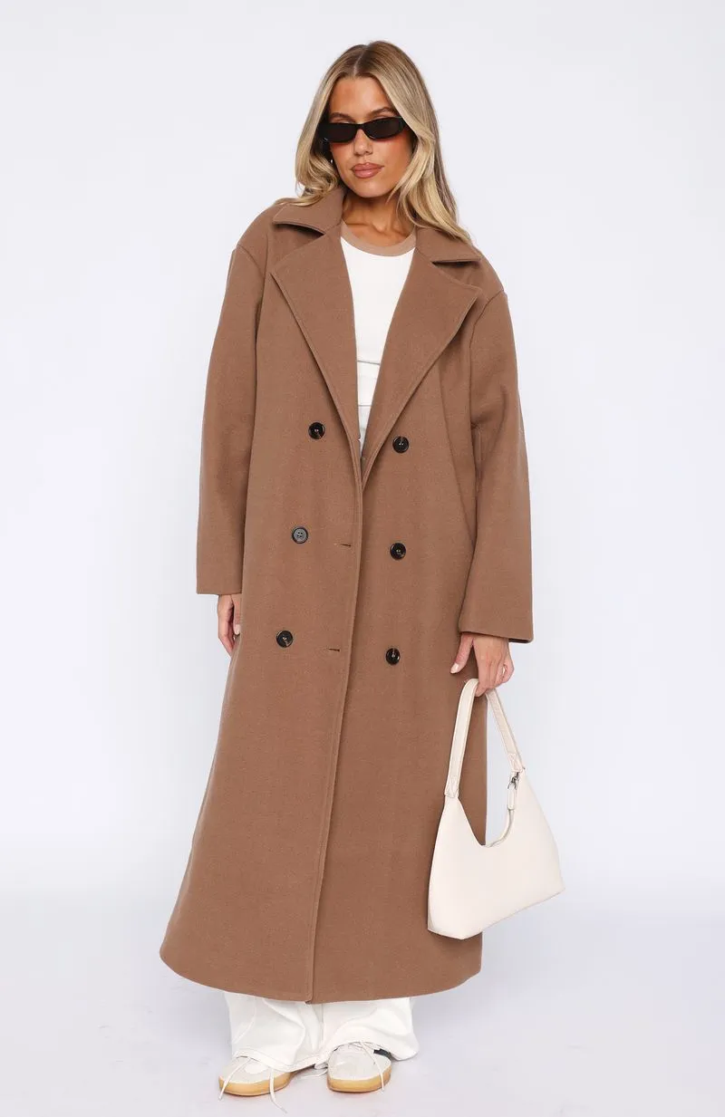 Modern Edge Oversized Coat Caramel sold by White Fox Boutique product image thumbnail 2