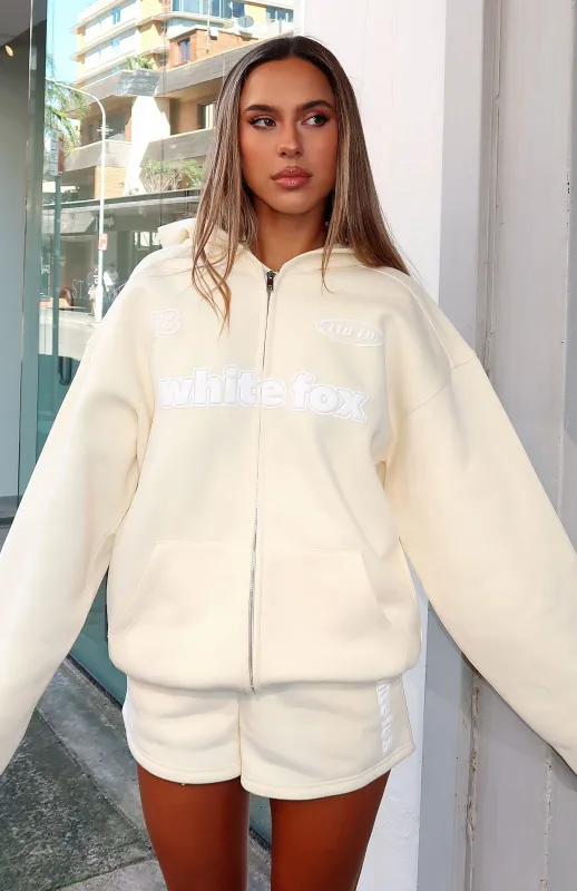 Ready To Go Zip Front Hoodie Lemon sold by White Fox Boutique