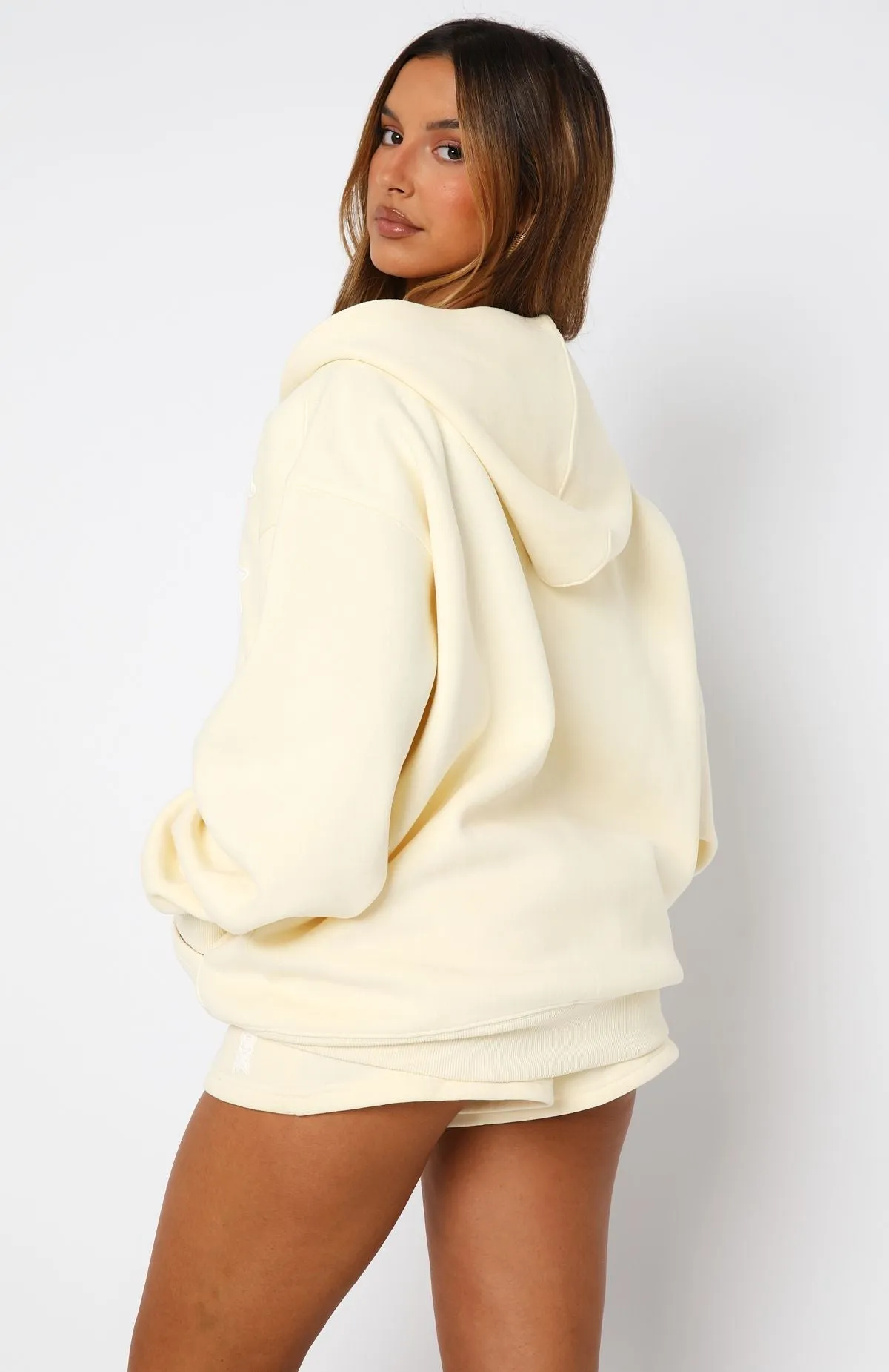 Ready To Go Zip Front Hoodie Lemon sold by White Fox Boutique product image thumbnail 4