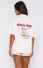 Matcha Club Pyjama Oversized Tee White sold by White Fox Boutique