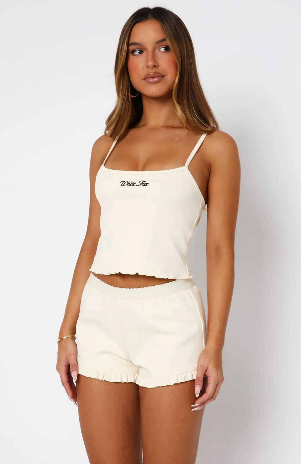 Love Matters Pyjama Shorts Cream sold by White Fox Boutique product image thumbnail 2