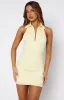 Loves It Mini Dress Lemon sold by White Fox Boutique