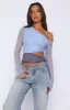 Best Believe Long Sleeve Top Blue sold by White Fox Boutique