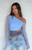 Best Believe Long Sleeve Top Blue sold by White Fox Boutique